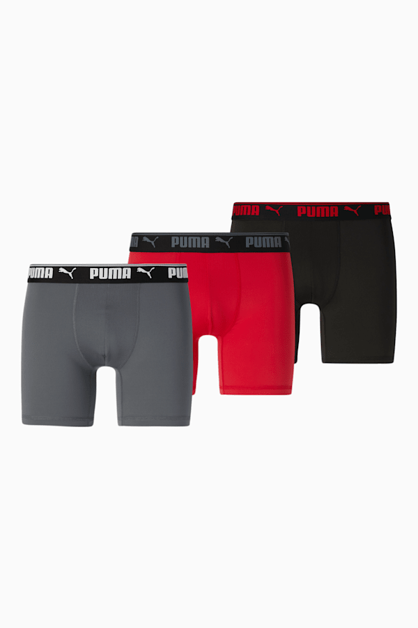 Men's Training Boxer Briefs [3 Pack], RED / GREY, extralarge